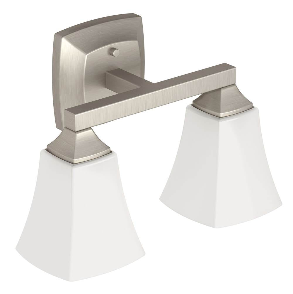 Brushed Gold Two Globe Bath Light