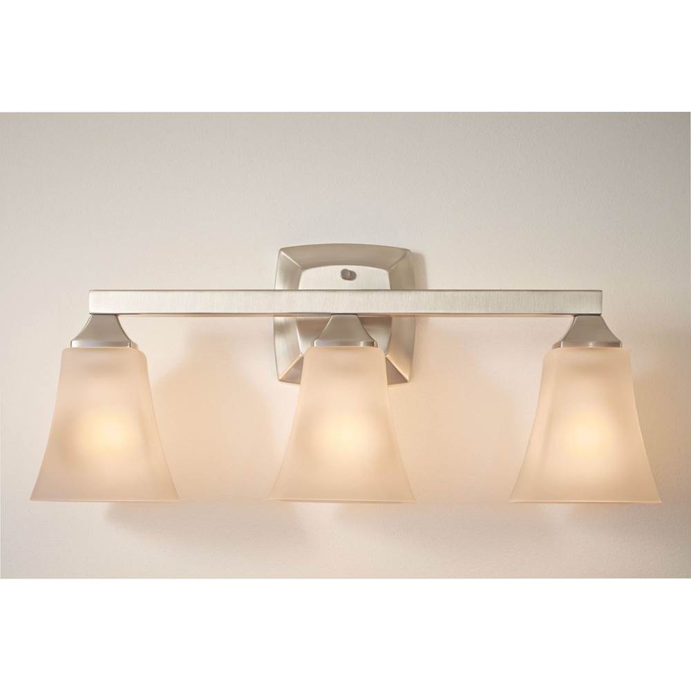 Brushed Gold Three Globe Bath Light