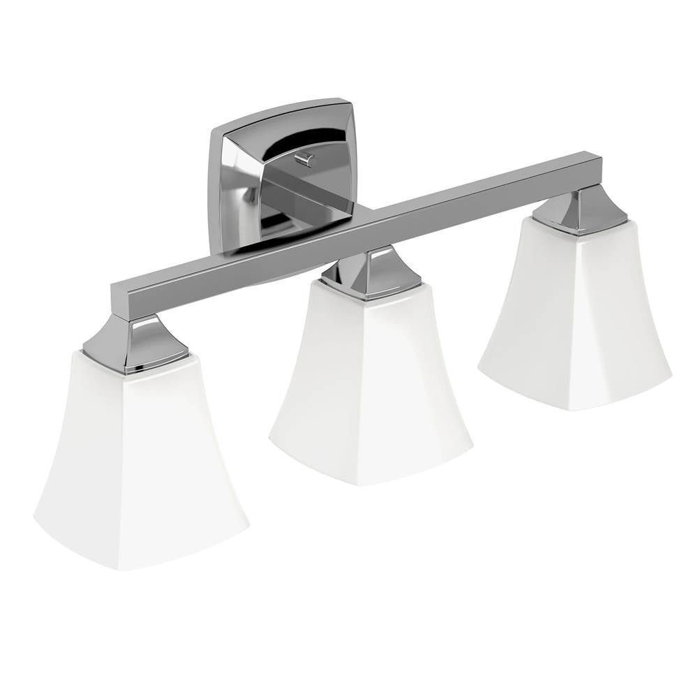Brushed Gold Three Globe Bath Light