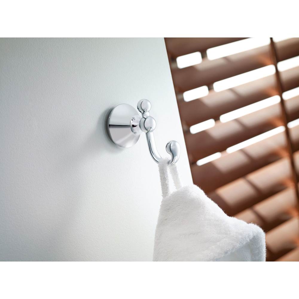 Brushed Nickel Double Robe Hook