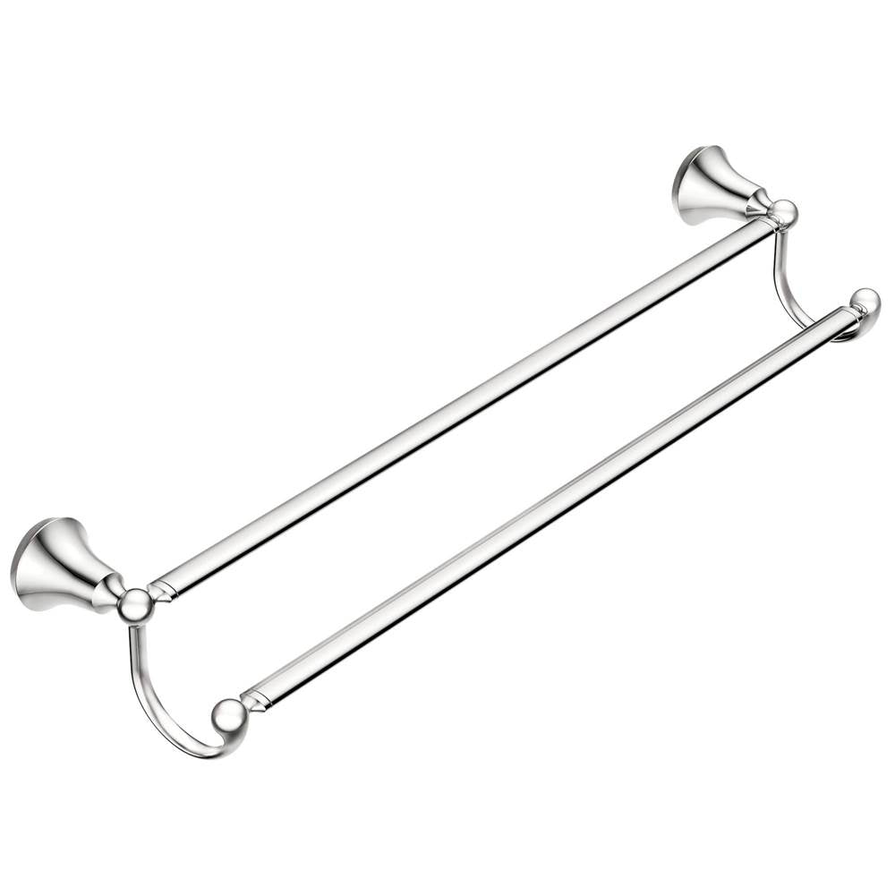 Brushed Nickel 24'' Double Towel Bar