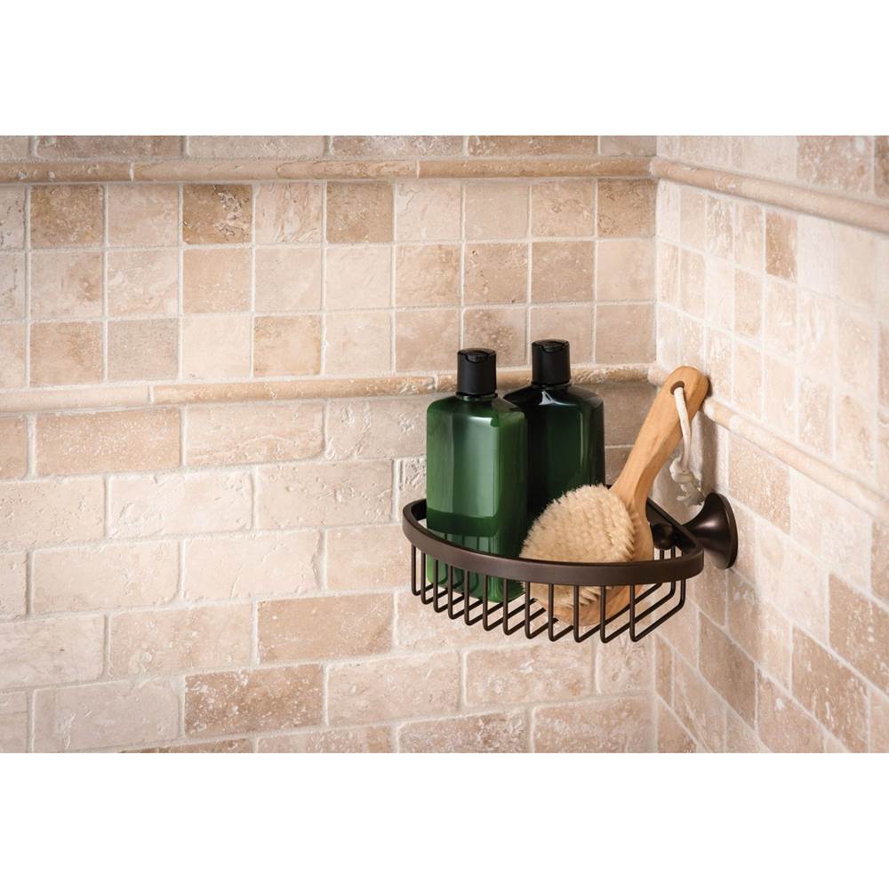 Brushed Nickel Shower Basket