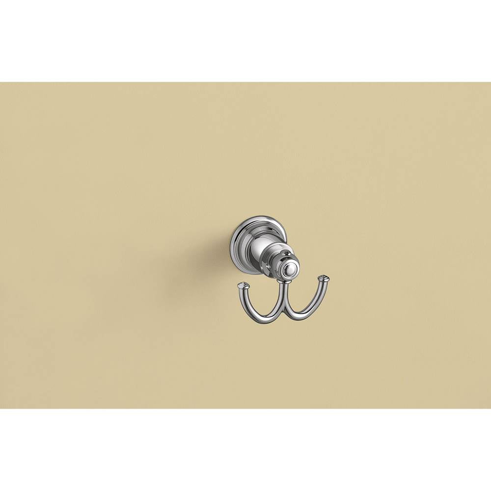 Brushed Nickel Double Robe Hook