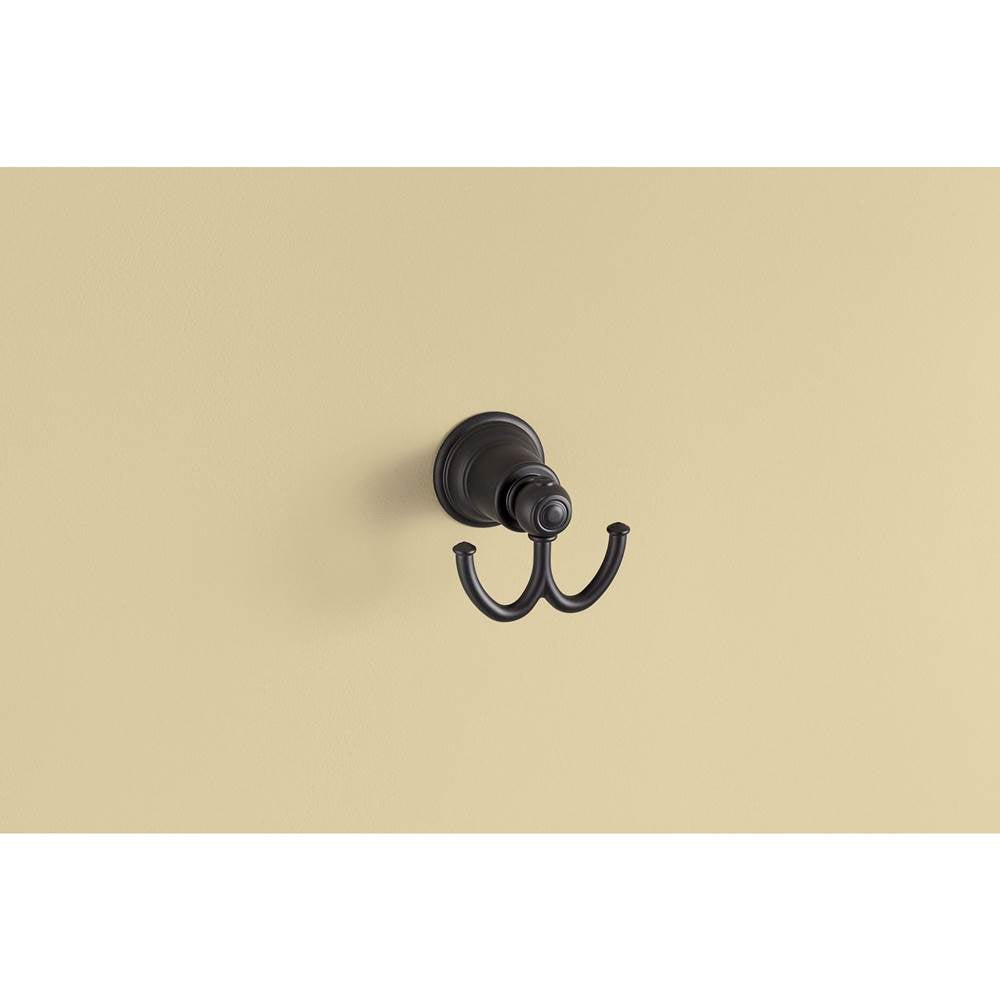 Brushed Nickel Double Robe Hook