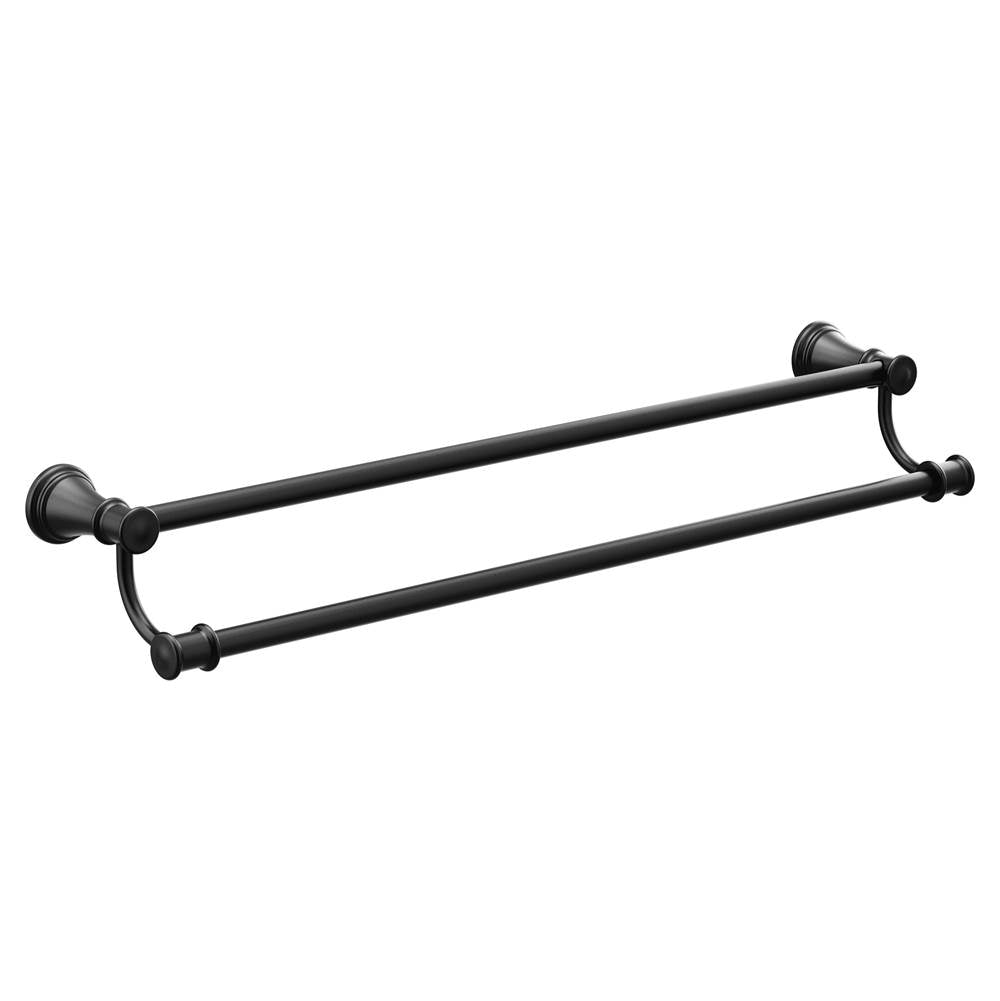 Moen - Matte Black 24'' Double Towel Bar - Matte Black