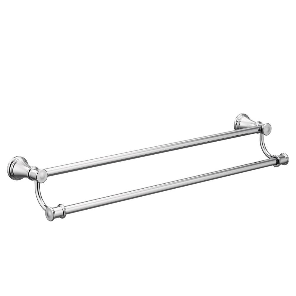 Brushed Nickel 24'' Double Towel Bar