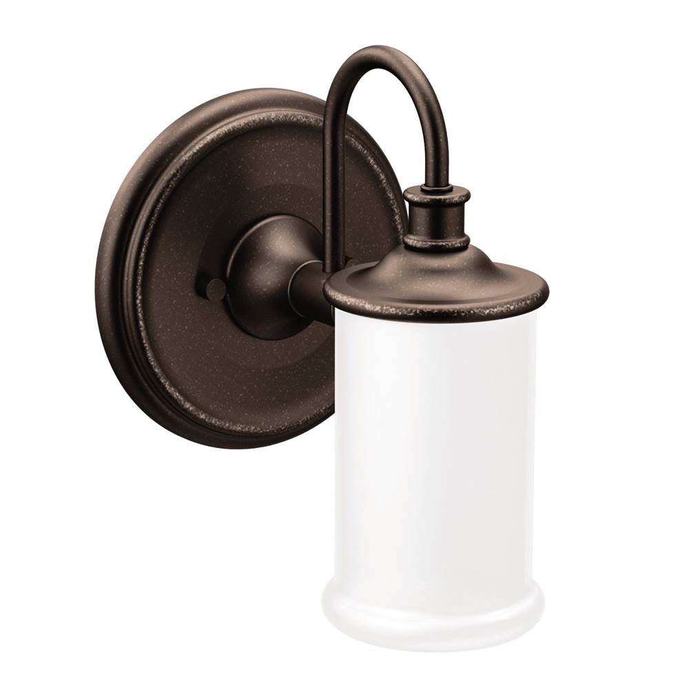 Matte Black One Globe Bath Light