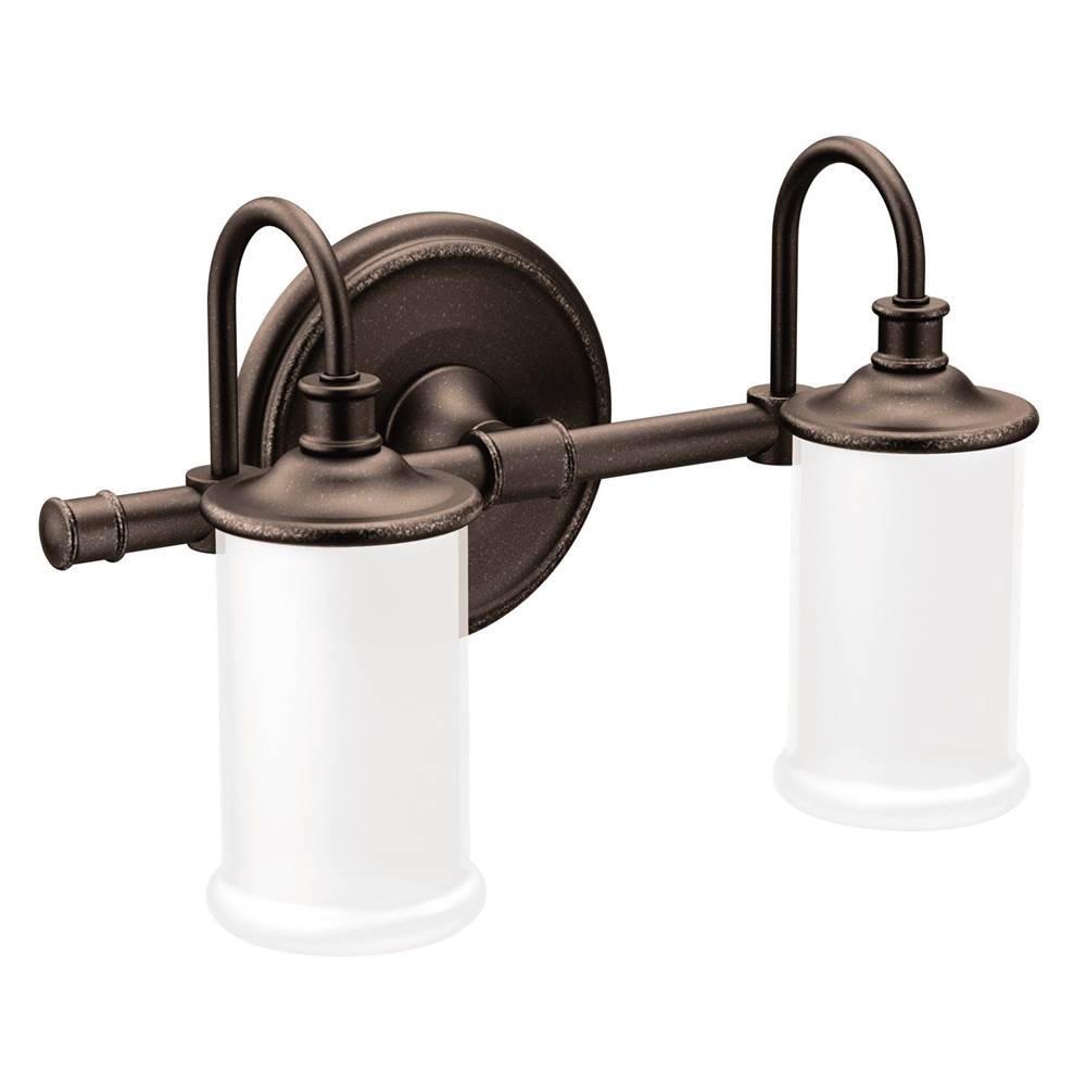 Matte Black Two Globe Bath Light