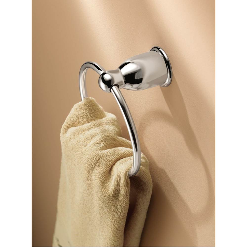Brushed Chrome Towel Ring