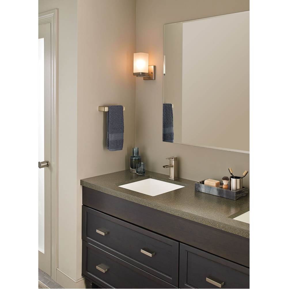 Brushed Nickel One Globe Bath Light