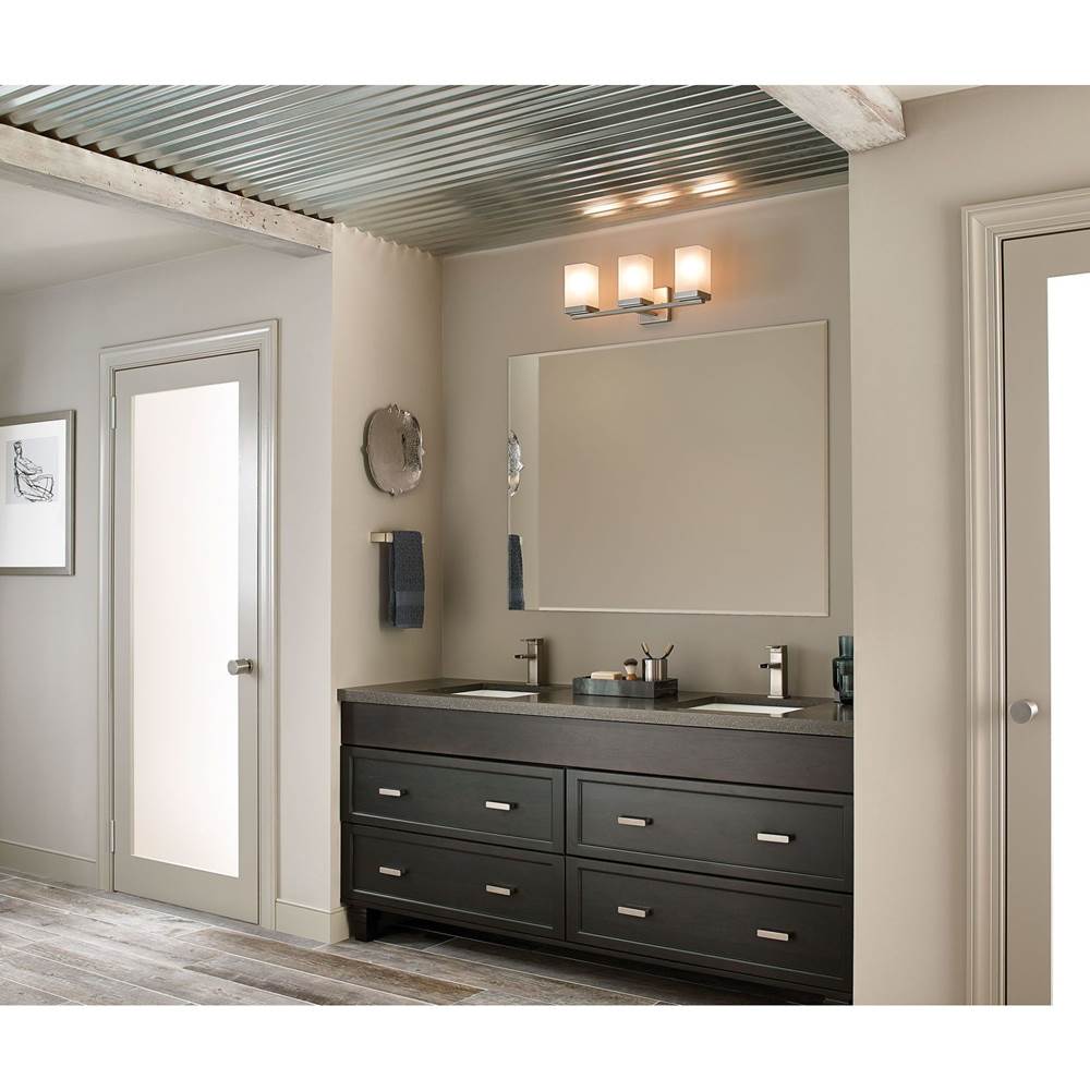 Brushed Nickel One Globe Bath Light