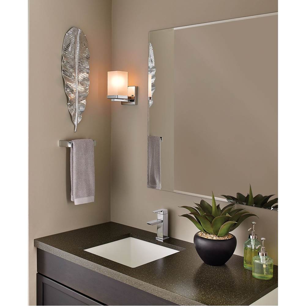 Brushed Nickel One Globe Bath Light