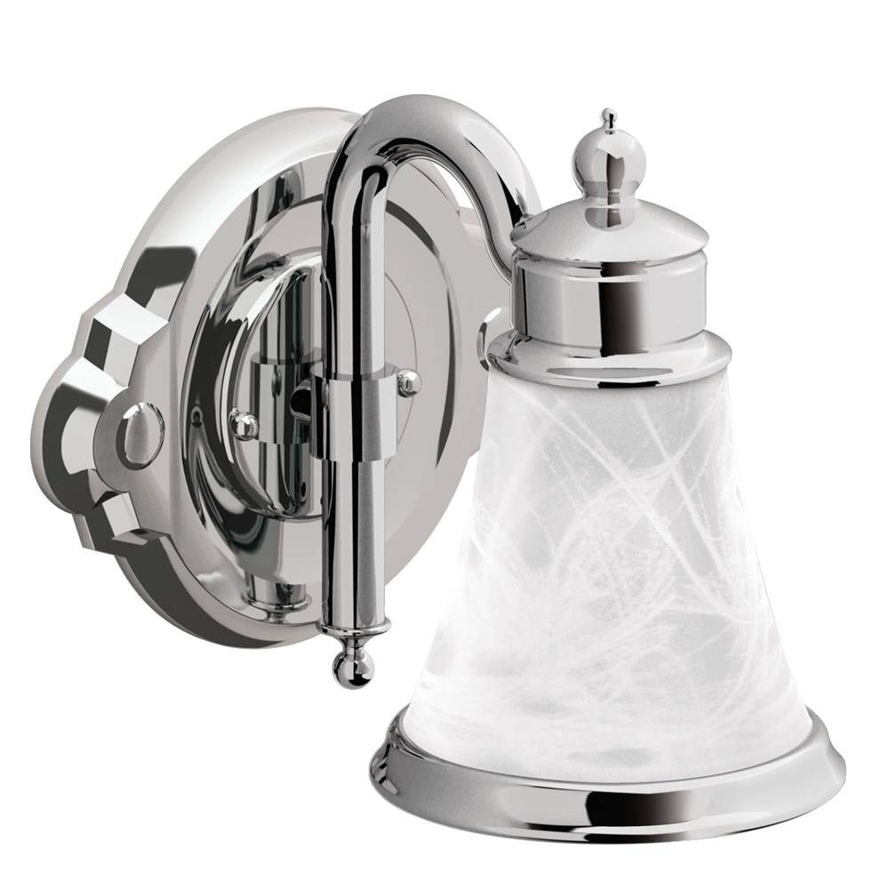 Waterhill 1-Light Dual-Mount Bath Bathroom Vanity Fixture with Frosted Glass, Brushed Nickel
