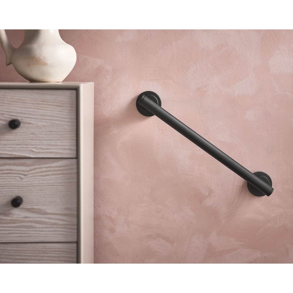 Matte Black 18'' Designer Grab Bar
