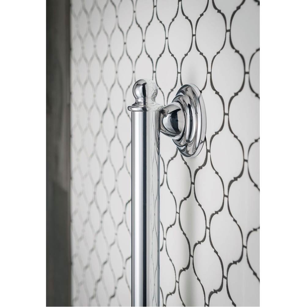 Brushed Nickel 12'' Designer Grab Bar