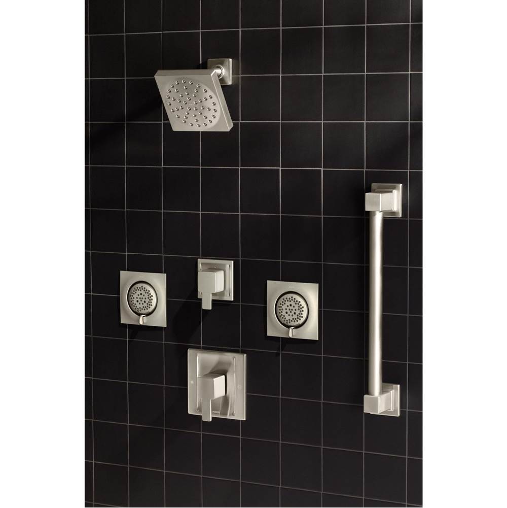 Brushed Nickel 12'' Designer Grab Bar