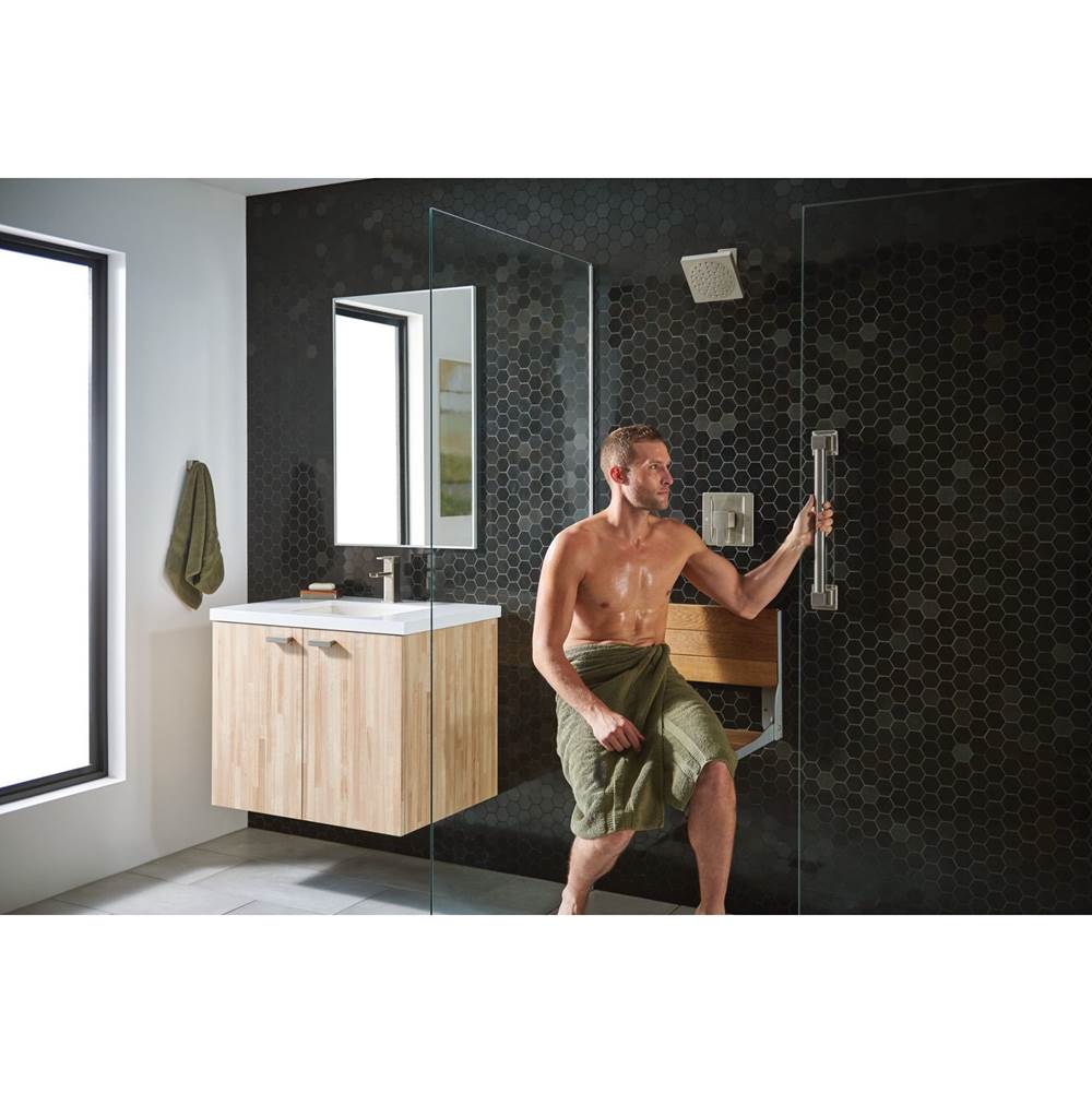 90 Degree Posi-Temp Single-Handle 1-Spray Shower Faucet Trim Kit in Chrome (Valve Sold Separately)