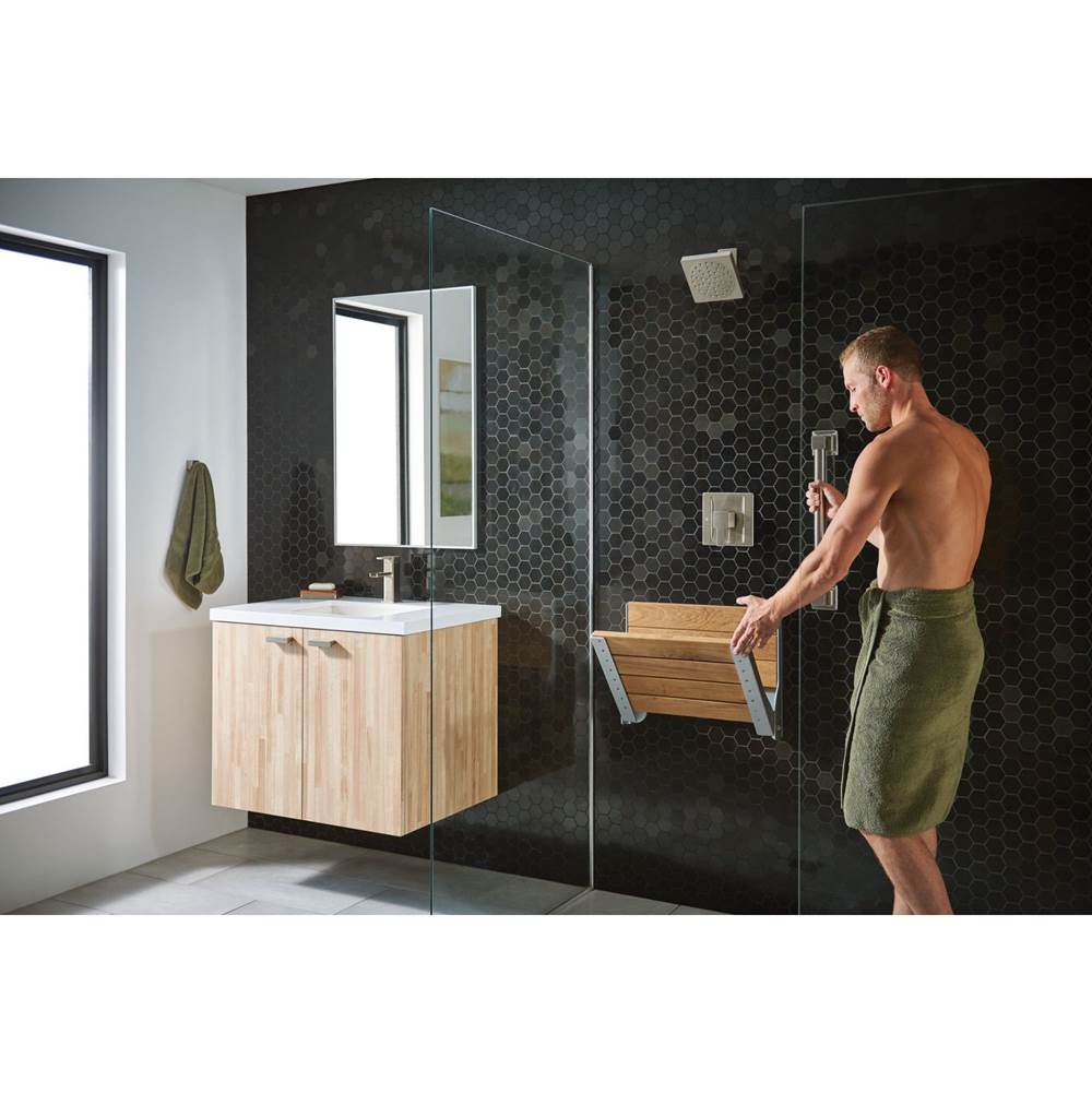 Brushed Nickel 18'' Designer Grab Bar