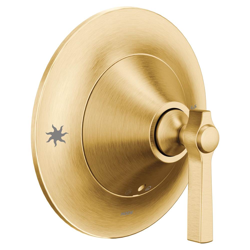 Moen - Flara 1-Handle Posi-Temp Valve Trim Kit in Brushed Gold (Valve Sold Separately) - Brushed Gold
