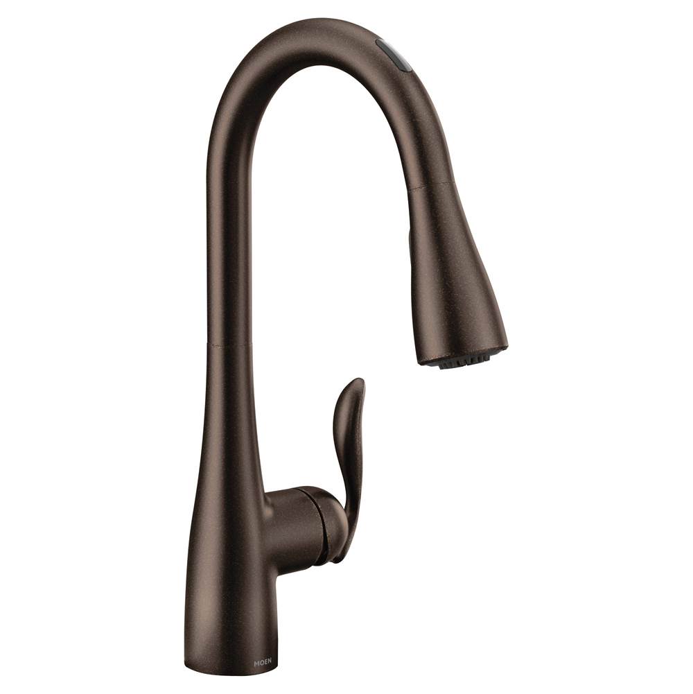 Moen - Arbor Smart Faucet Touchless Pull Down Sprayer Kitchen Faucet with Voice Control and Power Boost, Oil Rubbed Bronze - Oil Rubbed Bronze