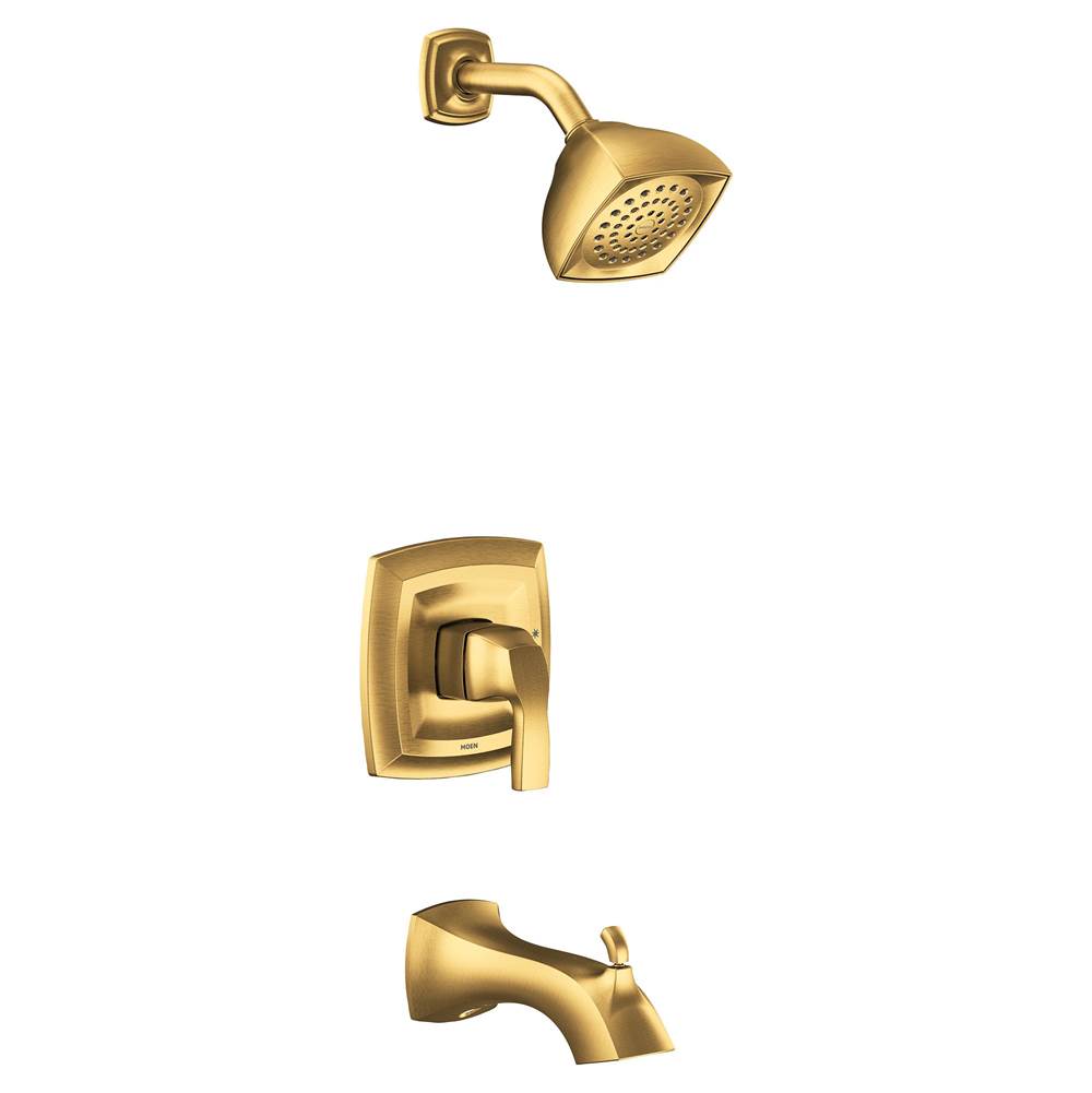 Moen - Voss M-CORE 2-Series Eco Performance 1-Handle Tub and Shower Trim Kit in Brushed Gold (Valve Sold Separately) - Brushed Gold