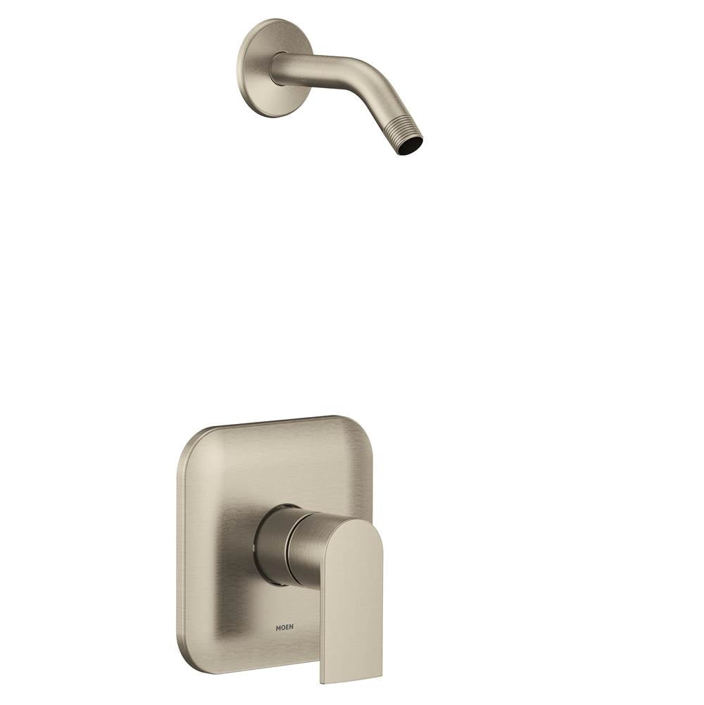 Moen - Genta M-CORE 2-Series 1-Handle Shower Trim Kit in Brushed Nickel (Valve Sold Separately) - Brushed Nickel