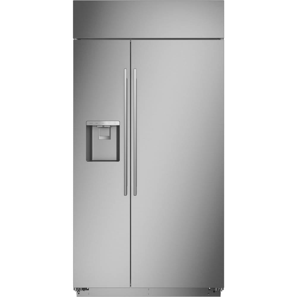 Monogram - Monogram 42'' Smart Built-In Side-by-Side Refrigerator with Dispenser - Stainless Steel