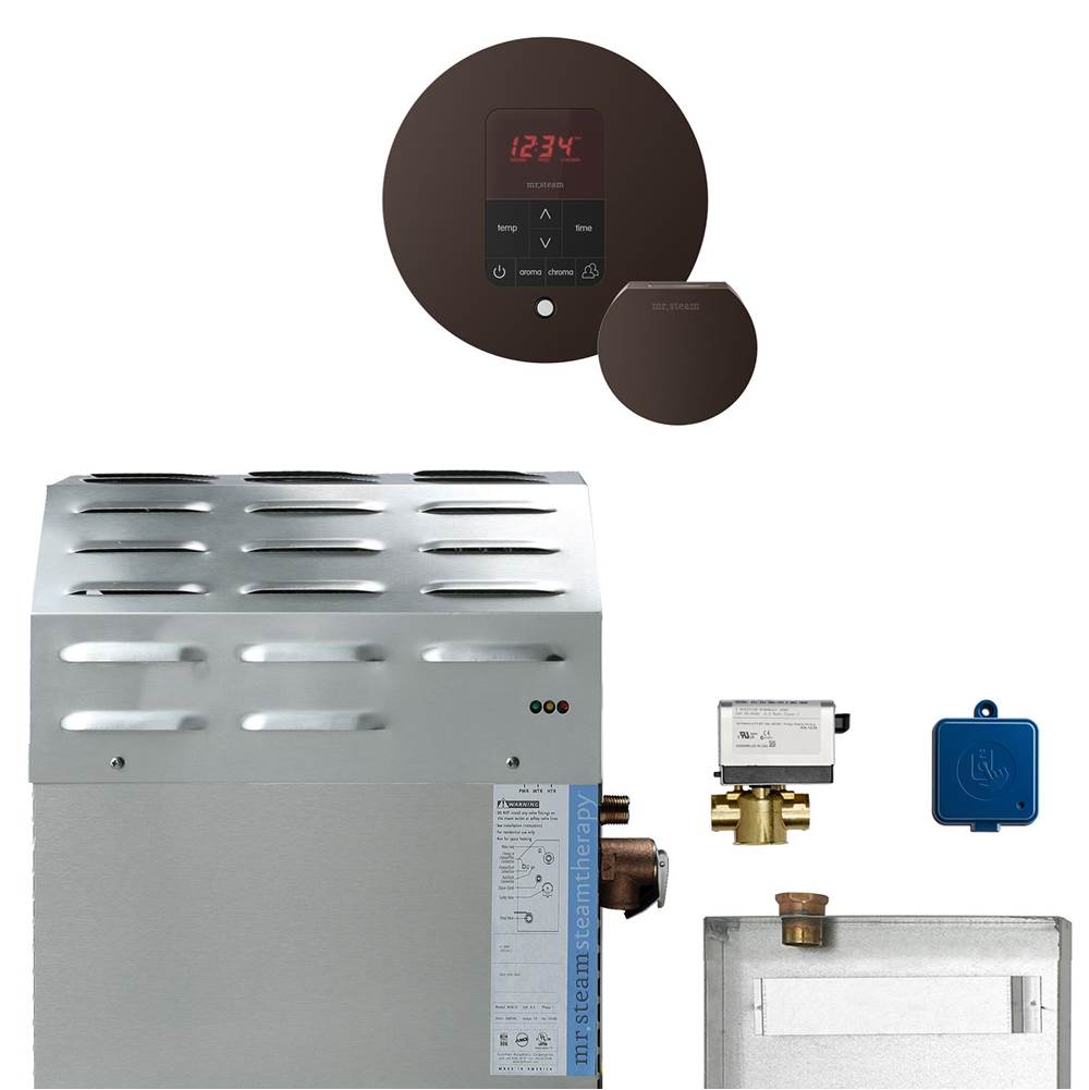 Mr. Steam - Super (Butler) 15 kW (15000 W) Steam Shower Generator Package with iTempoPlus Control in Round Oil-Rubbed Bronze - Oil-Rubbed Bronze