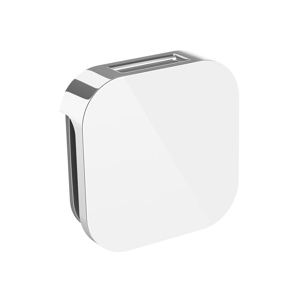 Mr. Steam - Aroma Glass 3 in. W. Steamhead with AromaTherapy Reservoir in White Polished Chrome - White Polished Chrome