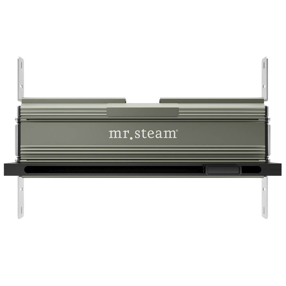 Mr. Steam - Linear 16 in. W. Steamhead with AromaTherapy Reservoir in Matte Black - Matte Black