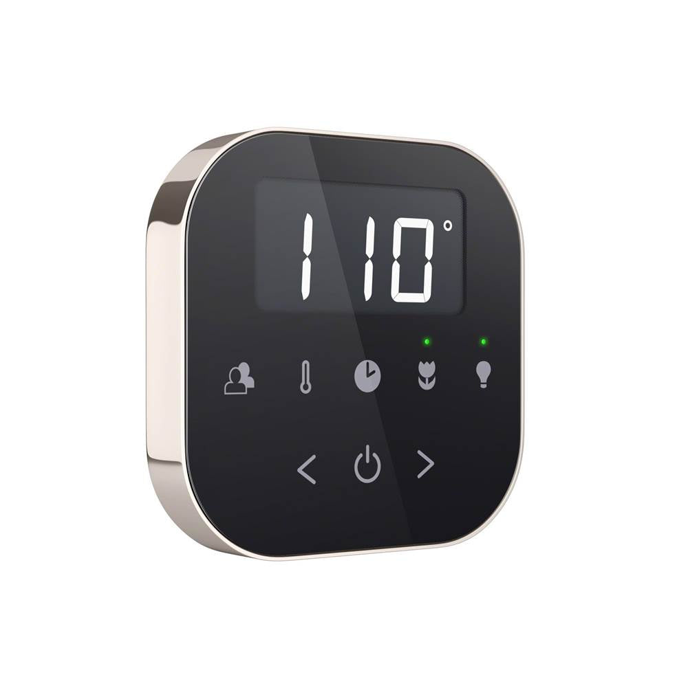 AirTempo Steam Shower Control and Aroma Glass SteamHead in Black Brushed Bronze
