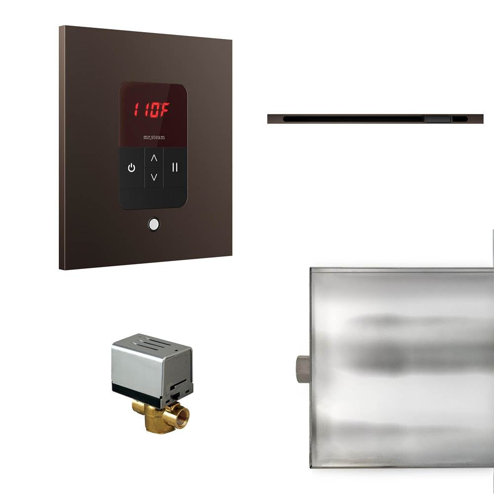 Mr. Steam - Basic Butler Linear Steam Shower Control Package with iTempo Control and Linear SteamHead in Square Oil Rubbed Bronze - Oil Rubbed Bronze