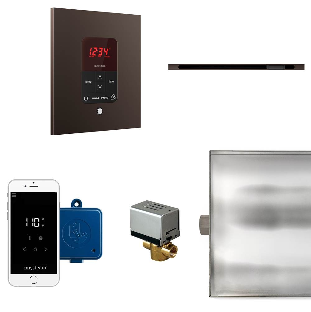 Mr. Steam - Butler Linear Steam Shower Control Package with iTempoPlus Control and Linear SteamHead in Square Oil Rubbed Bronze - Oil Rubbed Bronze