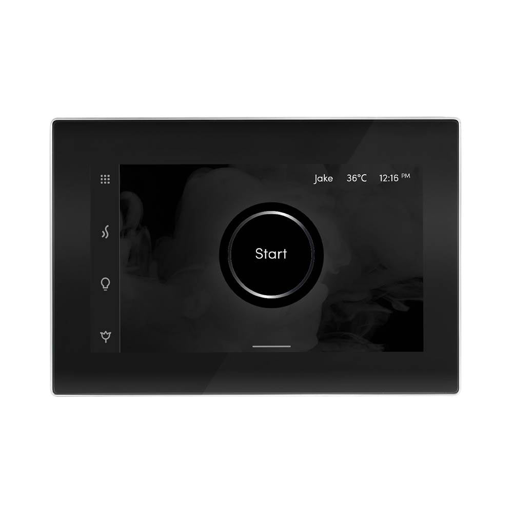 XButler Linear Steam Shower Control Package with iSteamX Control and Linear SteamHead in Black Brushed Bronze