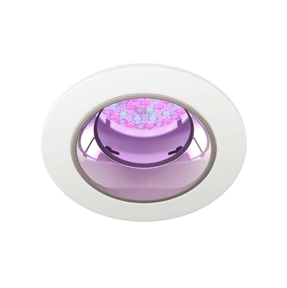 Mr. Steam - 15 in. W. ChromaTherapy Light with LED Clusters in Recessed White - White