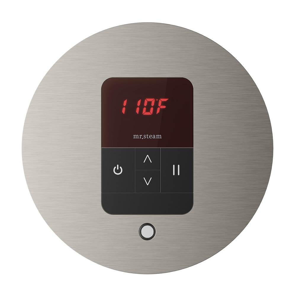 iTempo Steam Shower Control and Aroma Designer SteamHead in Round Brushed Bronze