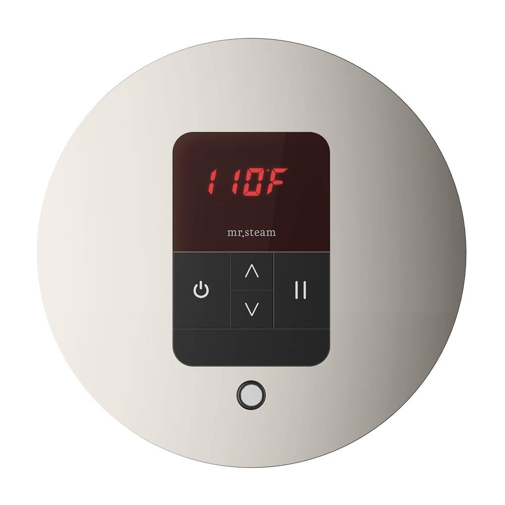 iTempo Steam Shower Control and Aroma Designer SteamHead in Round Brushed Bronze