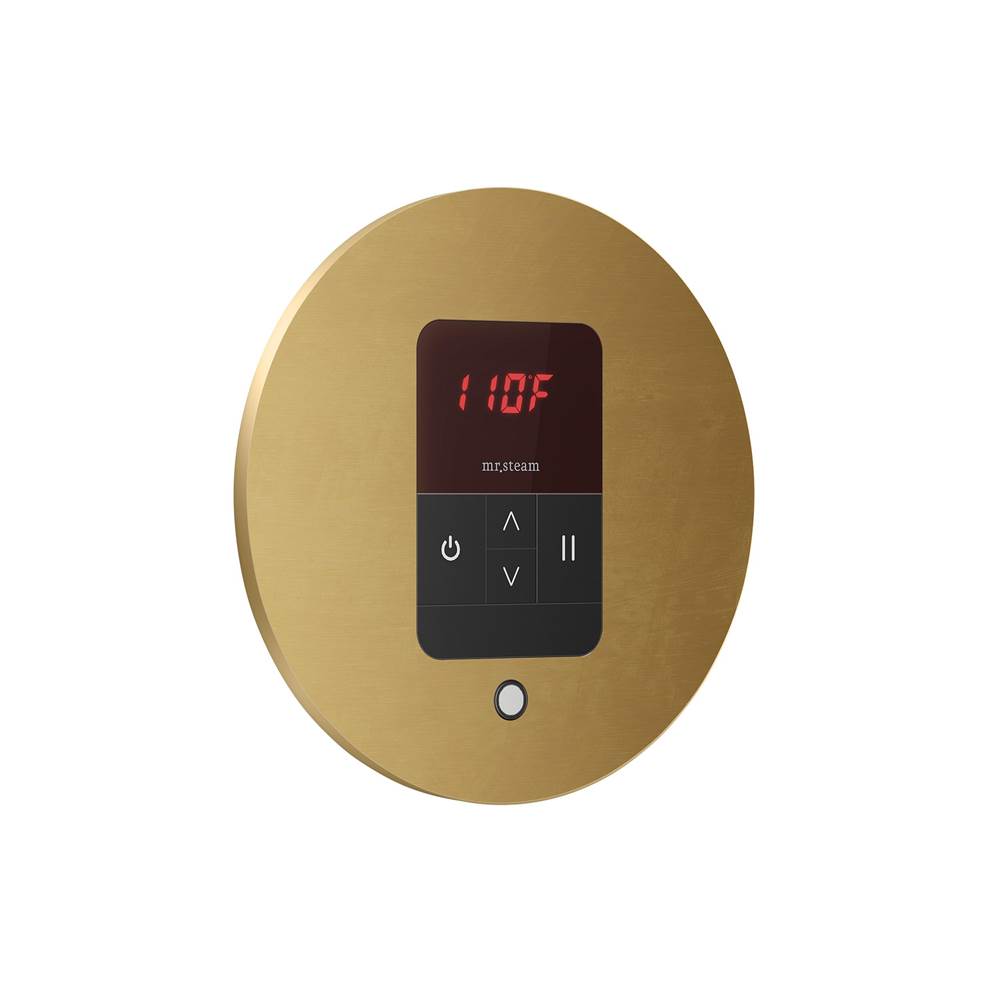 iTempo Steam Shower Control and Aroma Designer SteamHead in Round Brushed Bronze