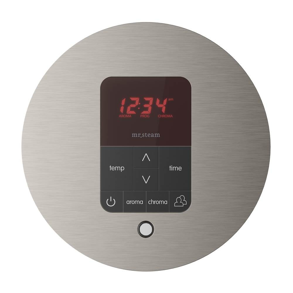 iTempoPlus Steam Shower Control and Aroma Designer SteamHead in Round Brushed Bronze