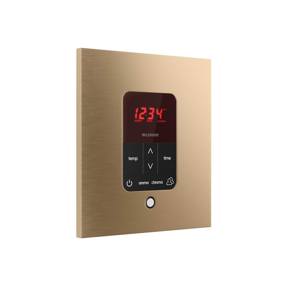 iTempoPlus Steam Shower Control and Aroma Designer SteamHead in Square Brushed Bronze