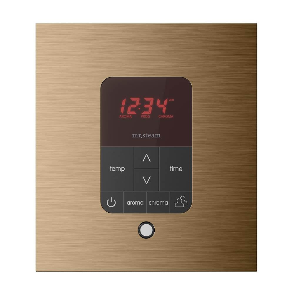 iTempoPlus Steam Shower Control and Aroma Designer SteamHead in Square Brushed Bronze
