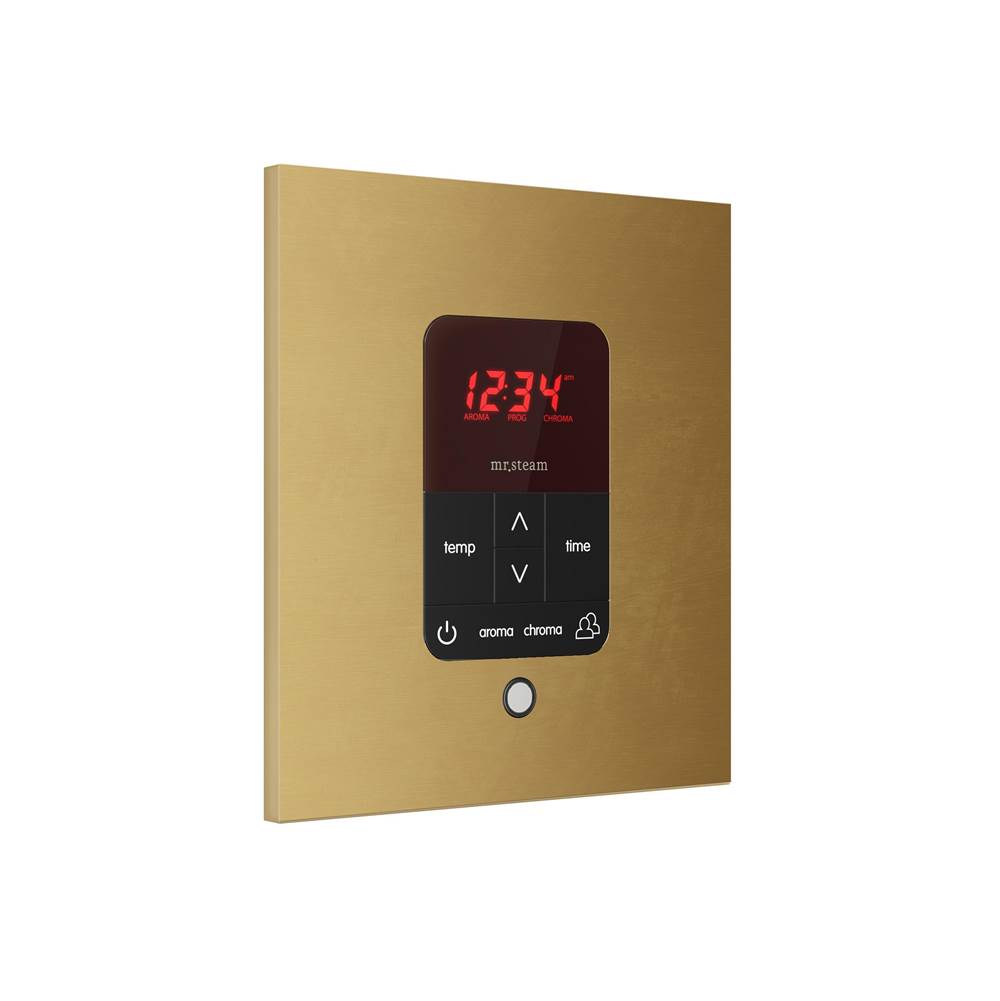 iTempoPlus Steam Shower Control and Aroma Designer SteamHead in Square Brushed Bronze