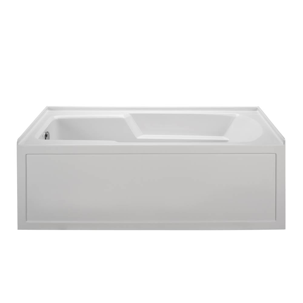 MTI Basics - 60X30 White Right Hand Drain Integral Skirted Whirlpool W/ Integral Tile Flange-Basics - White
