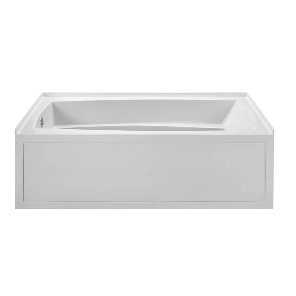 MTI Basics - 72X36 White Right Hand Drain Integral Skirted Whirlpool W/ Integral Tile Flange-Basics - White