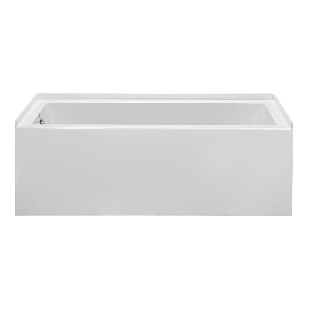 MTI Basics - 60X30 White Right Hand Drain Integral Skirted Whirlpool W/ Integral Tile Flange-Basics - White