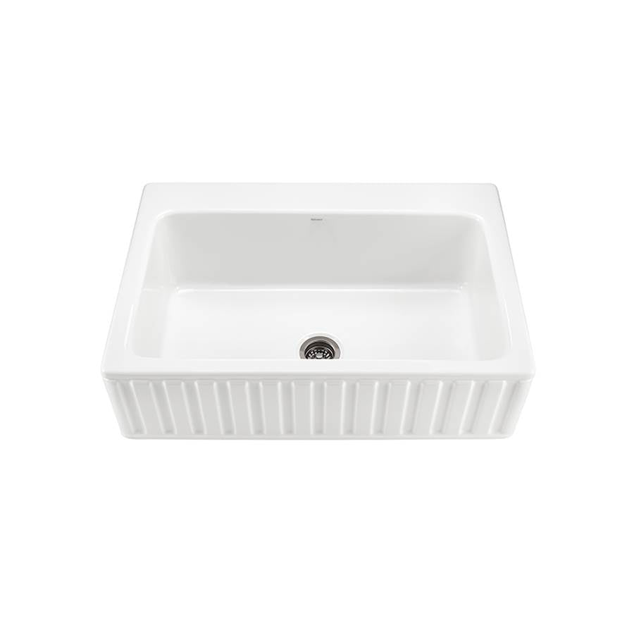 MTI Basics - BASICS VERTICAL FRONT SINGLE BOWL 33X22 WHITE - White