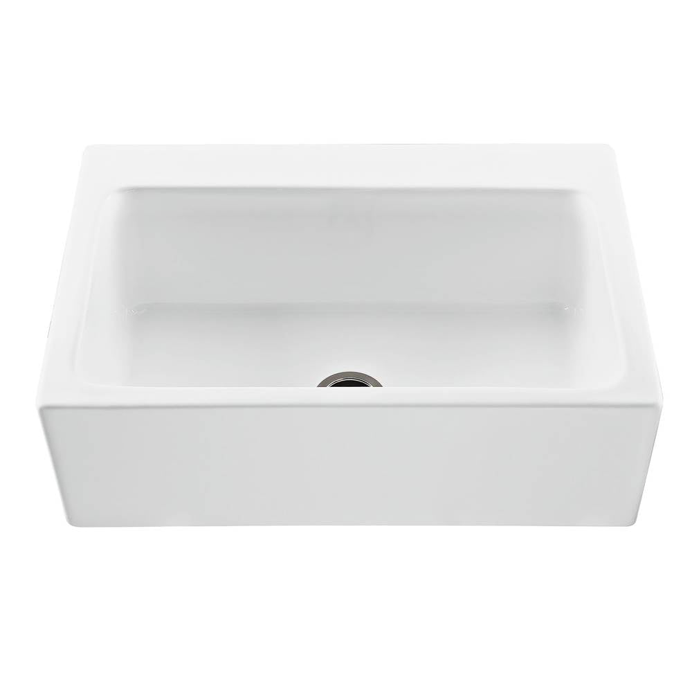 MTI Basics - Mccoy Acrylic Cxl Dbl Bowl Drop In/Undermount Farmhouse Seamless Front - White (33X22.25) - White