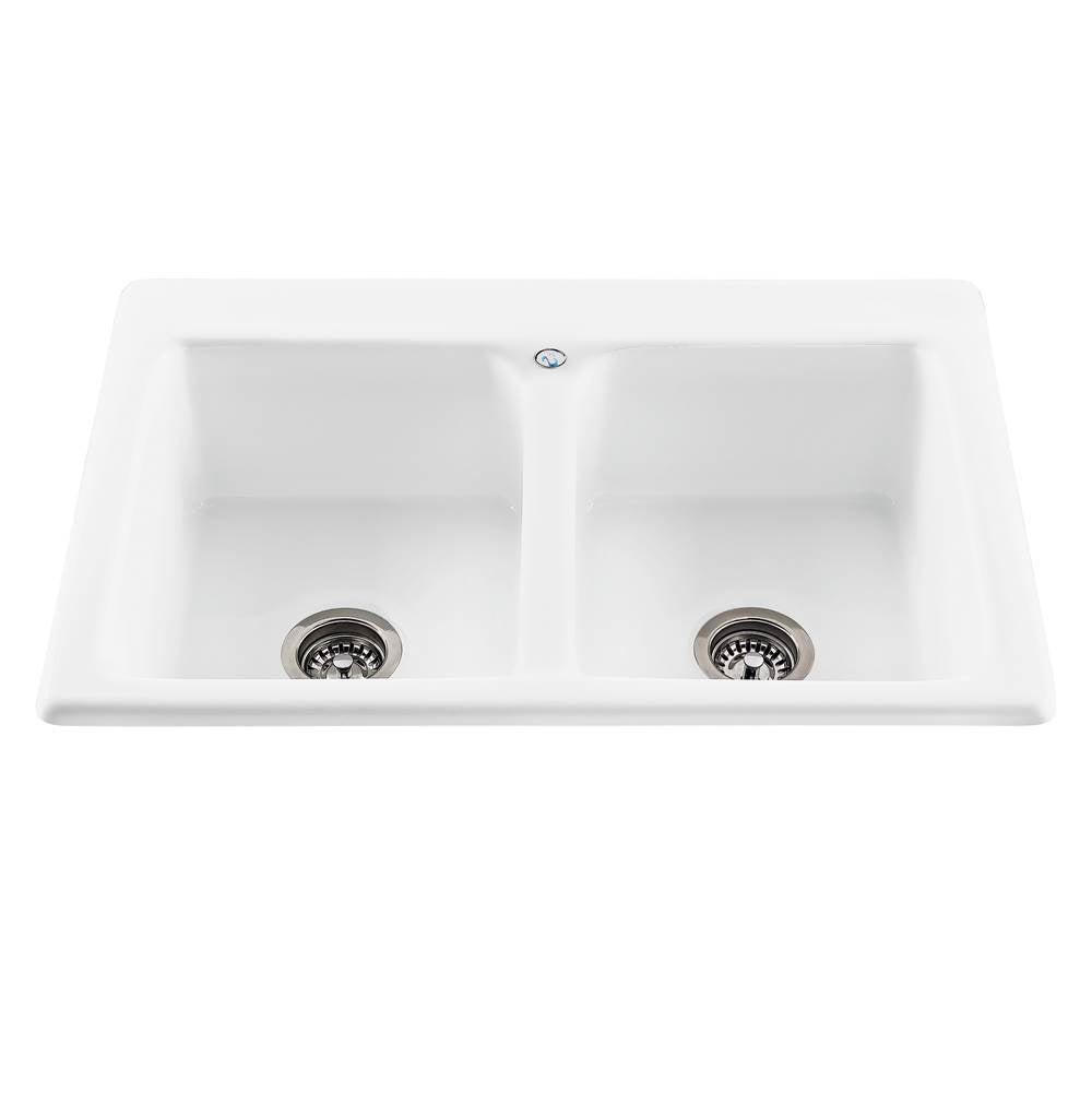 MTI Basics - 33X22 White Double Bowl Basics Sink-Endurance