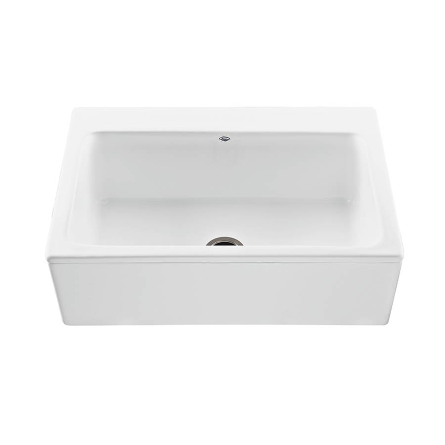 MTI Basics - BASICS PLAIN FRONT SINGLE BOWL33X22 WHITE - White