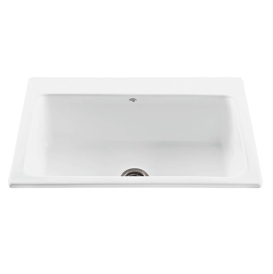 MTI Basics - BASICS SINGLE BOWL SINK 33X22 WHITE - White